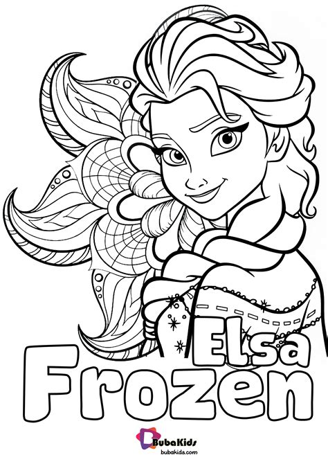 frozen elsa coloring pages|More.